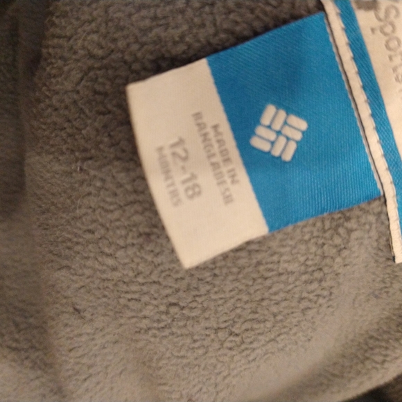 18-24m Columbia pink coral one piece puffer jacket with flowers not perfect - Picture 12 of 13